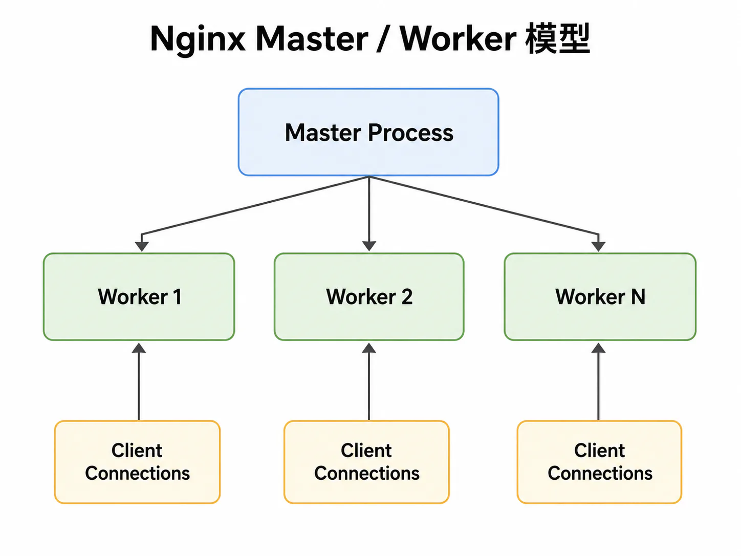 Nginx Master Worker 模型图